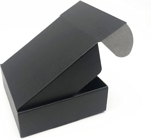 Image of Black Cardboard Shipping Box 14.2x10x4.7 inch 10 Pack | Corrugated, Inside Size: 13.5x9.8x4.6 inch, Packaging Storage