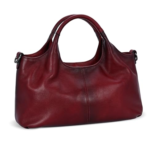 Image of Iswee Soft Leather Purse for Women Satchel Handbags Crossbody Shoulder Bag | Genuine Leather Top Handle Bag Designer Hobo Medium Size Pocketbooks Luxury Classy Bag