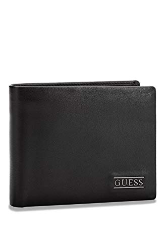 Guess New Boston Billfold W/Coin Pkt Portamonete, Uomo, Nero, Taglia Unica