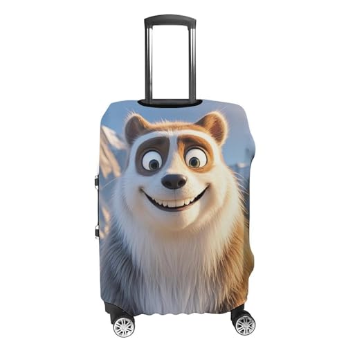 Smiling Animal Luggage Cover, Elastic Luggage Protector Fits 19-32in Suitcases, Washable & Anti-Scratch Suitcase Cover for Men Women L4