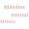 Polka Dot Press on Nails Short Almond Fake Nails Cute False Nails Press ons with White Dots Design Full Cover Stick on Nail for Women Manicure,Glossy | Reusable | Nail Sticky Tab | Easy Apply | 24Pcs