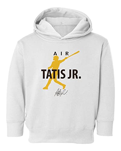 KING THREADS Air Fernando Baseball Star San Diego Fans Toddler Hoodie Sweatshirt (White, 2T)