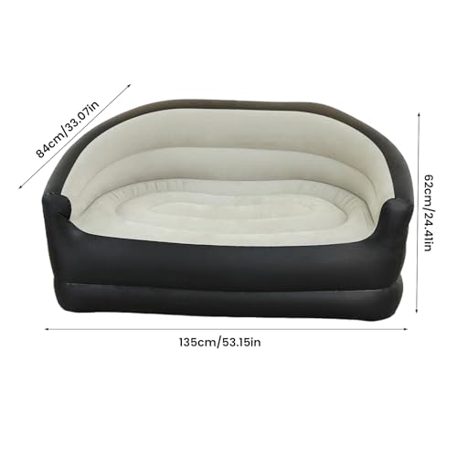 Sofá inflable plegable de vinilo resistente para camping y salón 4
