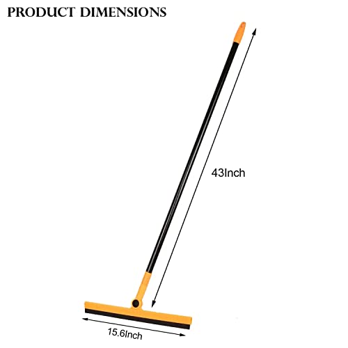 Image of Zureni Floor Wiper with Metal Rod for Home Bathroom Kitchen Wiping (Pack of 2)