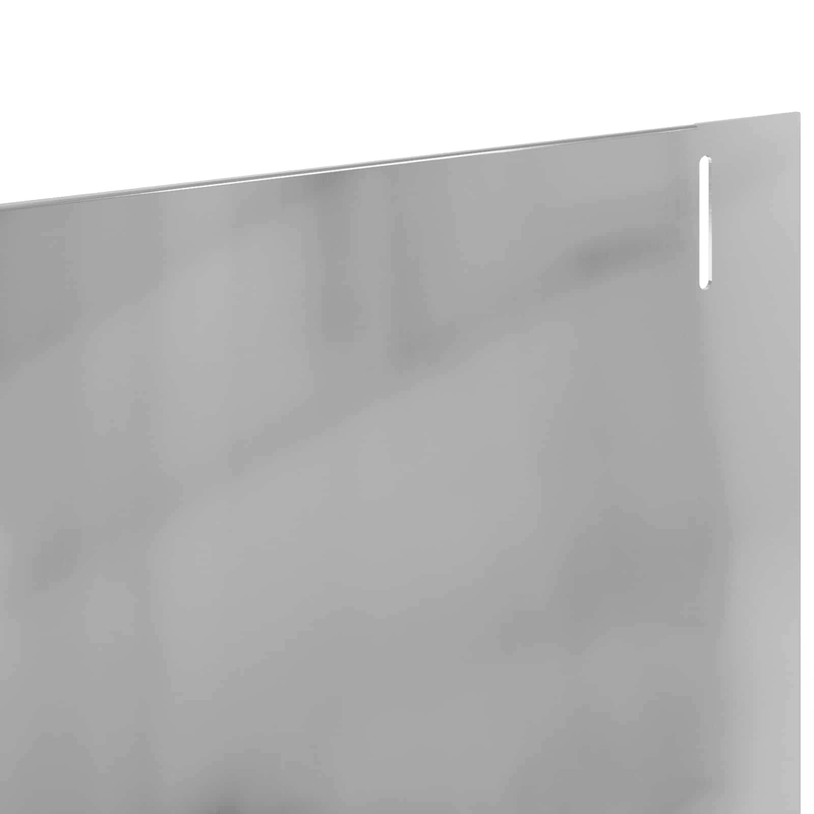Lot de 10 bordures de pelouse en acier argenté 102 x 10 x 4 cm