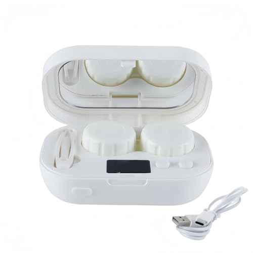 Hoite Máquina limpiadora de lentes de contacto, con cargador USB, cuatro velocidades ajustables, compatible con lentes de contacto de color RGP