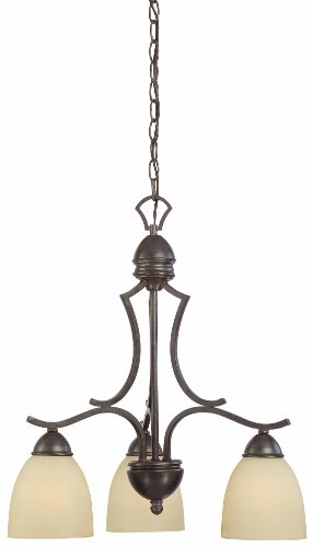 Thomas Lighting SL808122 Triton Collection 3 Light Chandelier, Sable Bronze Thomas Lighting SL808122 Triton Collection 3 Light Chandelier, Sable Bronze