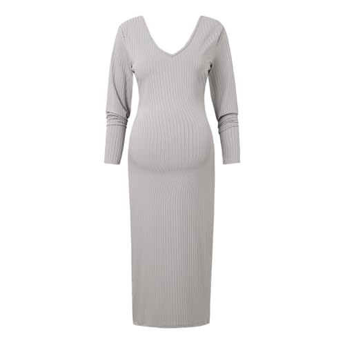 Robe pull de maternité extensible contre le froid et les tiraillements de grossesse
