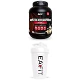 Protein Pulver Vanille-Haselnuss 850 g + weißer Protein Shaker – Hochwertiges Whey Protein Pulver für Muskelaufbau & Regeneration – Eiweisspulver für Protein Shakes – Fitness Set für Sport - EAFIT