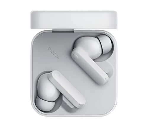 Image of CMF by Nothing Buds 2a, 42 dB ANC, 12.4mm Driver, Dirac-Tuned, Ultra Bass Tech, 35.5 hrs Bluetooth Headset (Light Grey)