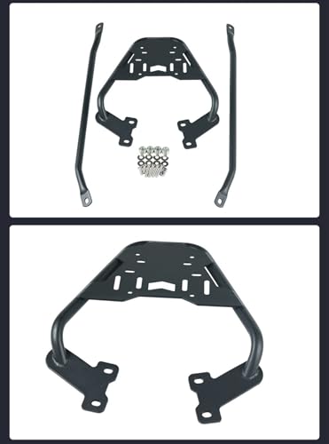 Étagère de Support Top Case Moto en Acier Renforcé Finition Noire Premium