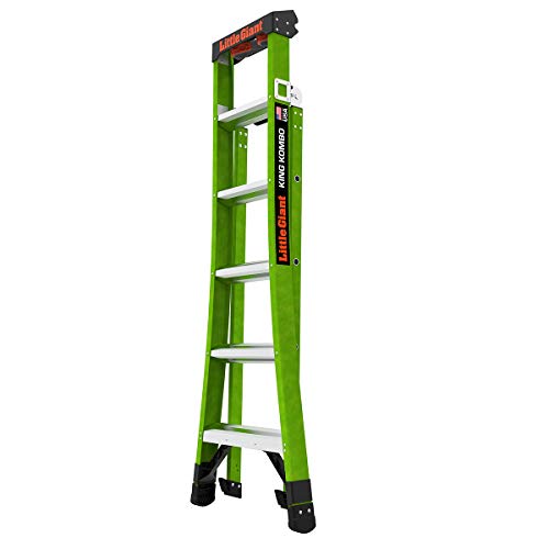 Little Giant Ladders, King Kombo, Professional, 6 Ft. A Frame, 10 Ft. Extension, Single Hinge, Fiberglass, Type 1AA, 375 lbs Weight Rating, (13906-001)