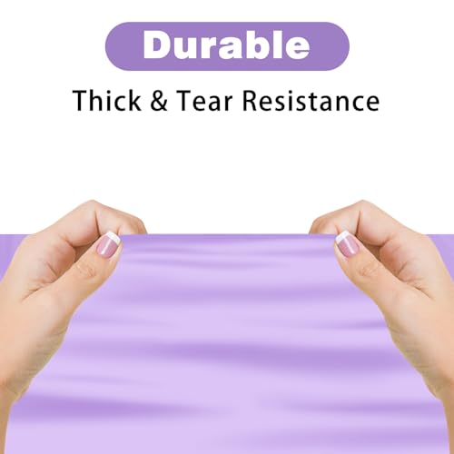 Image of Kopokita 2 Pack Light Purple Round Disposable Plastic Tablecloths 84 inch