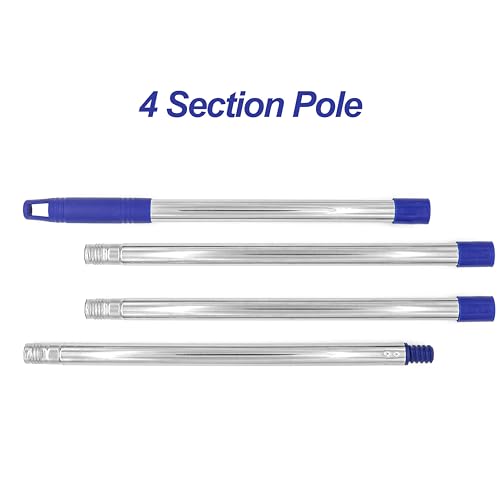 Image of EaseYourDay Stainless Steel Mop Handle, 5.2 ft. Pole, 3 /4 inch Screw-On Thread