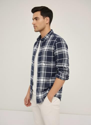 Image of Mens Casual N Formal Single Pocket Check Shirt