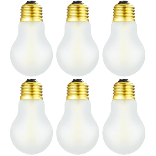 Image of Frosted A15 Led Bulb 8W Equal 75 Watt E26 Light Bulb Soft White 3000K Dimmable E26 Edison Bulb for Ceiling Fan Light Bulbs,Wall sconces and Refrigerator Light Bulb 800lm,AC120V, 6Pack