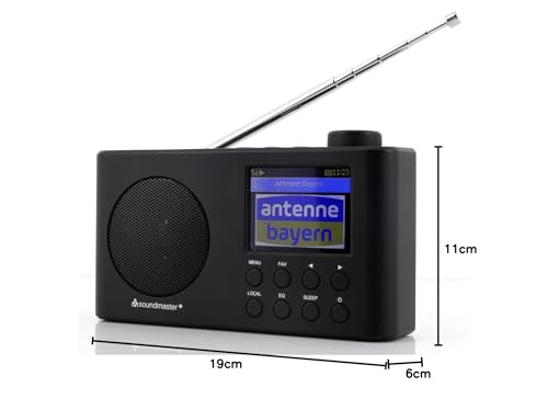 Soundmaster IR6500SW Internetradio DAB+ UKW Radio Bluetooth UPnP Netzwerkplayer tragbares Radio mit Akku 2.200 mAh wiederaufladbar Farbdisplay – Bild 6