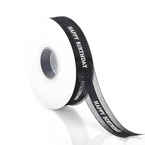 Lurapon Organza-Satinband Happy Birthday, 2,5cm x 45,7m