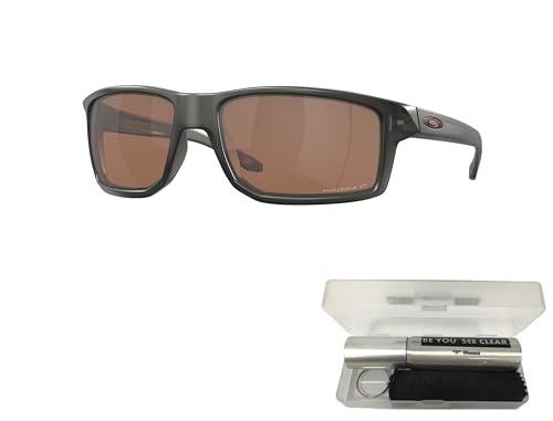 Oakley OO9449 Sunglasses Bundle: OO 9449 944924 Gibston Matte Grey Smoke Prizm and Eyewear Cleaning Kit2