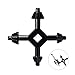 4 in 1 Drill Chuck Key Wrench, 1/4