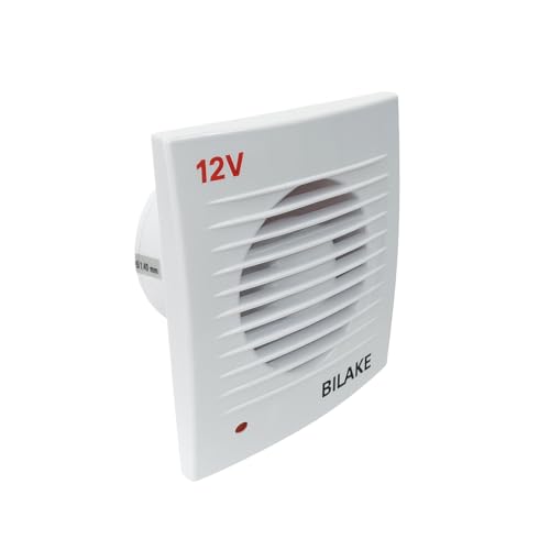 Extractor de baño Bilake 100 mm – Alimentación 12V AC/DC – Ideal para barcos, caravanas y sistemas solares