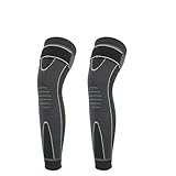 CHYLMAPHEN 1/2 Pcs Compression Knee Pads Support Lengthen Stripe Sport Sleeve Protector Elastic Kneepad for Volleyball Football Dance Yoga Tennis Running(Green-2pcs)