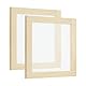 PATIKIL 7,9x7,9 Holz-Papiersieb, 2er-Pack Papierherstellung Rahmen Papierherstellung Deckle für DIY Papierhandwerk Trockenblumenhandwerk, Naturfarbe