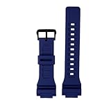 BSEIXIKRB Compatible con Casio AQ-S810W AEQ-110W MCW-200 pulsera deportiva de lona nailon 16mm 18mm correa reloj para hombre al aire libre(Silicone dark blue)