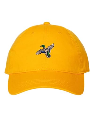 One Size Yellow Dad Mallard Duck Embroidered Hat