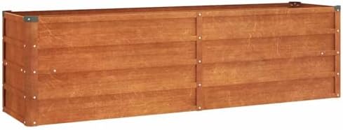 vidaXL Corten Steel Rusty Bed 63 x 40 x 45 cm