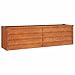 Produktbild vidaXL Hochbeet, Hochbeet für Garten Balkon Terrasse, Kräuterhochbeet zum Selber Bauen, Gemüsebeet Pflanzkübel aus Metall, Grau Cortenstahl
