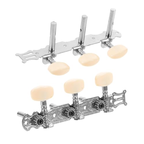 BESPORTBLE 2Pcs Guitar Tuning Pegs with Resin Knob Durable Metal Guitar String Alignment Tools for Left Handed and Right Handed Guitars Random Color Accessories for Musicians