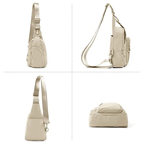 Image of ODODOS Sling Bag with Adjustable Straps Crossbody Chest Bag Lightweight Backpack for Casual Traveling Hiking