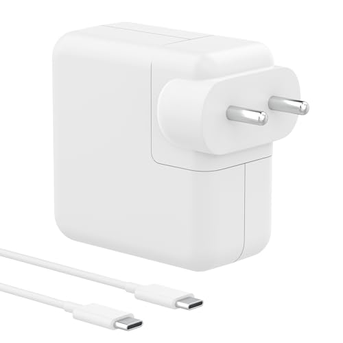 Image of USB-C Power 61W Adapter Charger Replacement for MacBook Pro 13 Inch /12 Inch /14 Inch, Compatible with MacBook Air /iPad Pro /Type C Laptop,Included USBC to USBC Charger Cable (White)