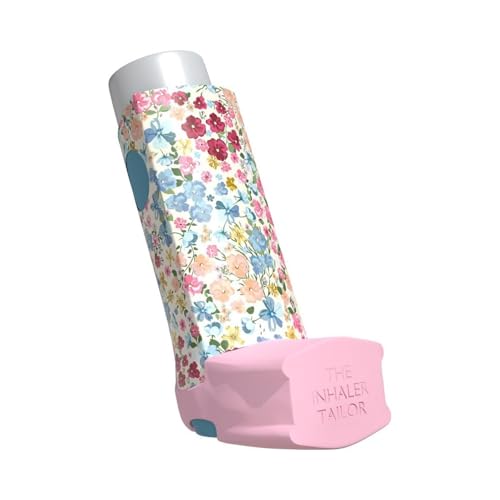 The Inhaler Tailor Inhaler Holder - for Ventolin & Shorter Style - Vegan Leather - Adults & Kids Asthma Inhaler Case with Eyelet for Keychain/Lanyard - Handmade (Ventolin, Vintage Wild Flowers)