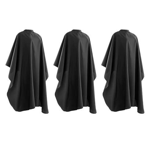Capas para peluquería 3 unidades ajustables negras miniatura 1