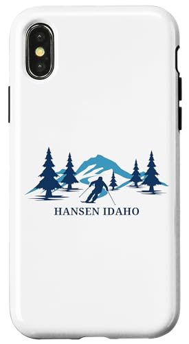 Hansen Idaho Ski Resort Esquiador Carcasa para iPhone X/XS