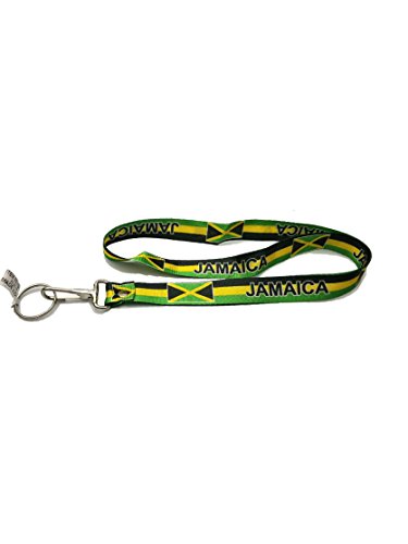 Jamaica Jamaican Flag Neck Strap Keychain Lanyard Badge Id Card Holder Necklace Key Chain #TOP1