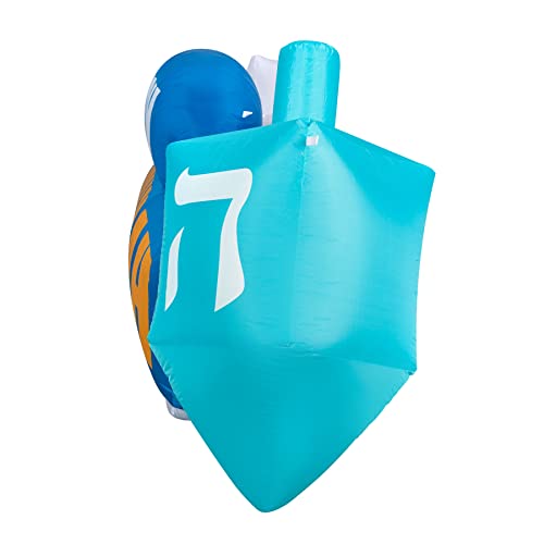 Holidayana 10Ft Hanukkah Yard Inflatable With Star Of David & Dreidel - 10Ft Long Happy Hanukkah Inflatable Yard Decoration, Bright Internal Lights, Built-In Fan, And Included Stakes And Ropes #TOP7