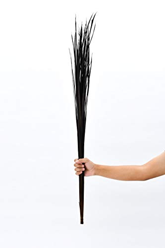 Image of Leewadee Tall Vase Filler, Natural Grass Stems - 2 Bunches of Colored Branches for Vases, Carefully Dried Twigs for Home and Bar Decoration, 45 inches, Black Brown
