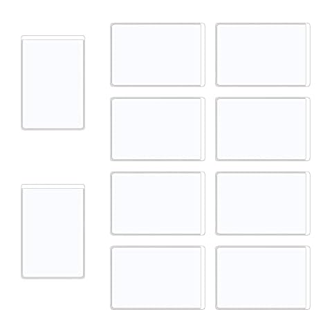 HUIYELOVE 10 Pcs Card Holders Transparent Card Protectors Water Proof Card Sleeves for Insurance Card Credit Card Debit Card Cover