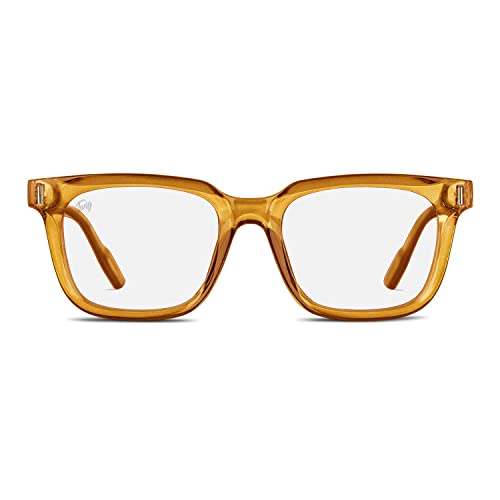 TWIG Gafas de luz azul FLEMING hombres/mujer blue block filtro de pantalla (HONEY ORANGE)
