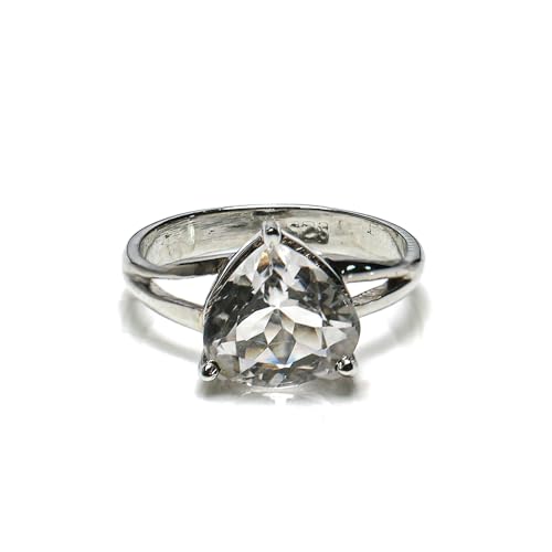 Bague en pétalite argent 925, le cadeau de mariage mixte idéal en taille 6