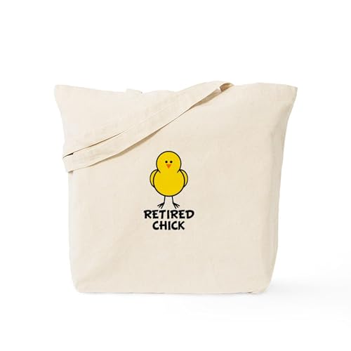 CafePress Retired Chick Tote Bag Reusable Natural Beige Canvas Shopping Bag