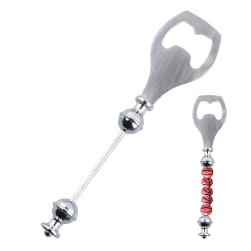 Abridor de cerveza con perlas reutilizable, abrebotellas de cerveza con perlas, abrebotellas con, accesorios de cocina de bricolaje sencillos, abridor de acero inoxidable para bodas, baby shower