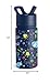 Simple Modern Kids Summit Water Bottle with Straw Lid | Disney Pixar Monsters Inc 14oz Stainless Steel Cup Insulated Tumbler for Boys, School | Dream Team
