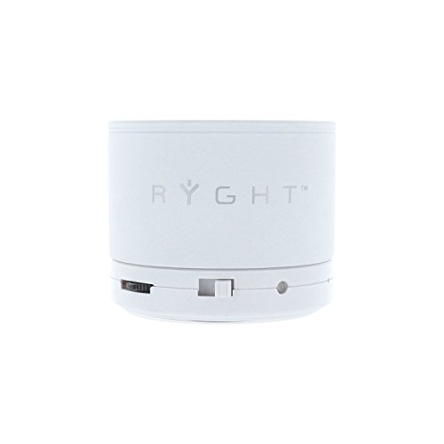 Ryght R481344 Enceinte nomade filaire légère Blanc/ Compacte et ultra-moderne/ Micro intègre/ Batterie puissante de 5heures d'autonomie / Compatible avec smartphone, tablette, IPad, ordinateur, lecteur MP3