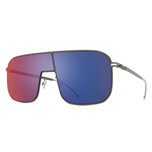 Mykita Gafas de Sol STUDIO 12.2 Shiny Graphite/Infrared Flash Shield 136/0/145 unisex