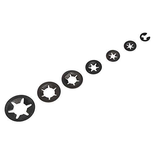 280 stuks Starlock ringen, M3 M4 M5 M6 M8 M10 M12 interne tand borgring assortiment kit gemaakt van mangaan staal… - Image 6