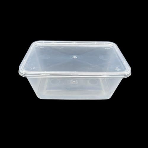 Générique 250 Barquettes Transparentes en Plastique Injecté 1000 cc + Couvercles - Barquettes Micro-ondables Multifonctions pour Conserver et Servir